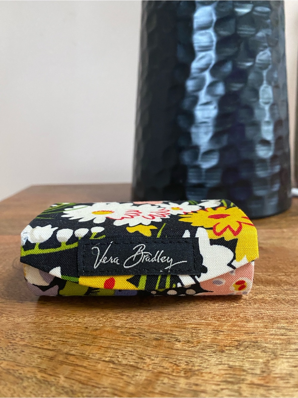 Vera Bradley Kiss Me Twice Poppy Fields Lipstick Cosmetic Travel Case Mirror